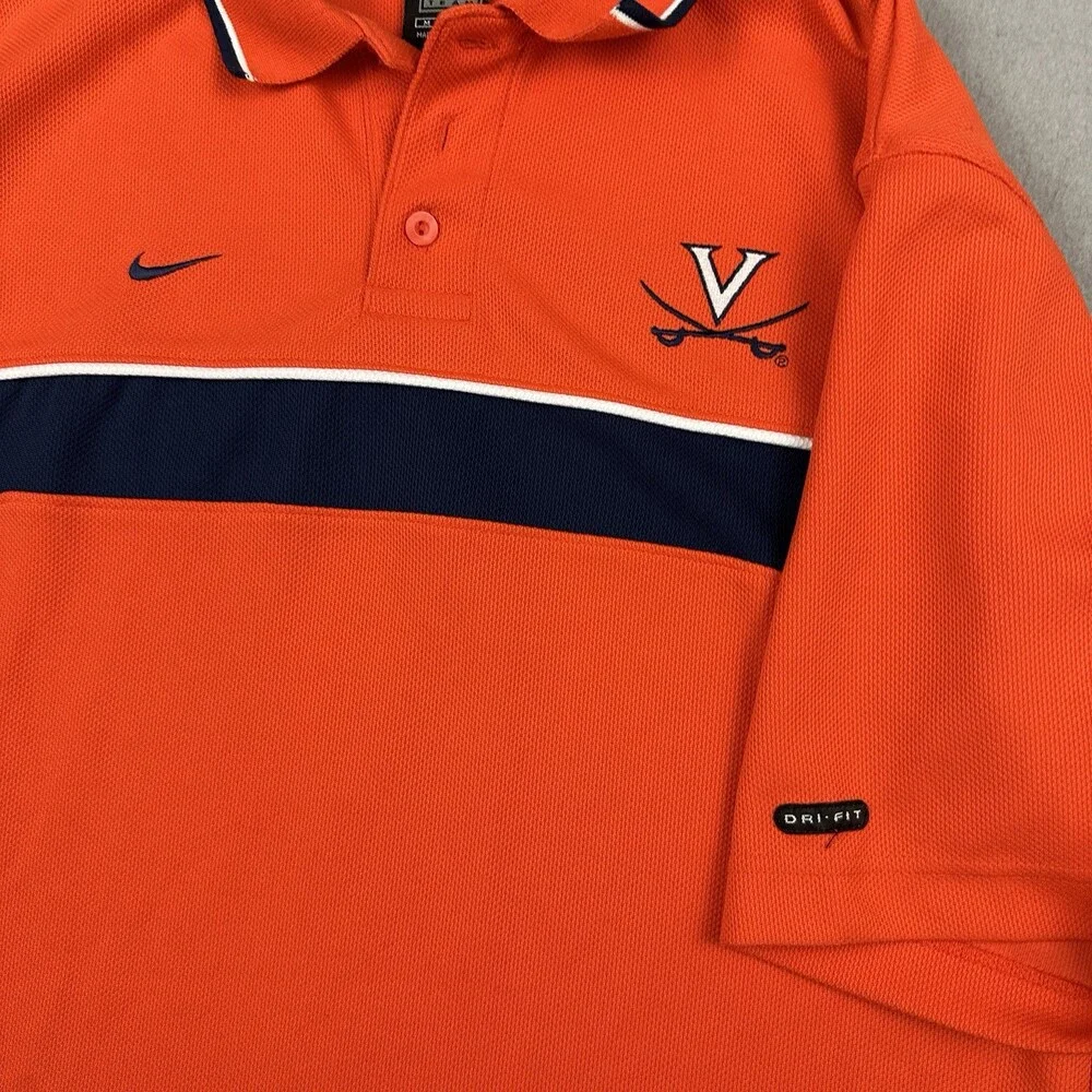 VIntage Virginia Cavaliers Shirt Men Medium Orange Nike Team Swoosh NCAA M 90s